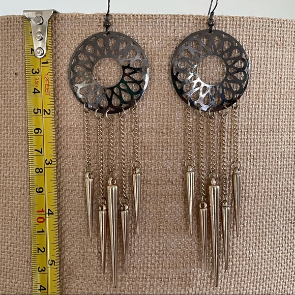 Large Boho Style Earrings - Picture 3 of 3